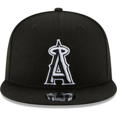 Men angels basic snap black outline 9fifty hat