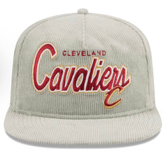 Men's Cleveland Cavaliers New Era Gray The Golfer Corduroy 9FIFTY Snapback Hat