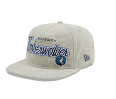 MINNESOTA TIMBERWOLVES New Era The Golfer Corduroy 9FIFTY Snapback Hat - Gray