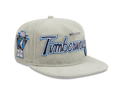 MINNESOTA TIMBERWOLVES New Era The Golfer Corduroy 9FIFTY Snapback Hat - Gray