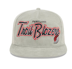 PORTLAND TRAIL BLAZERS New Era The Golfer Corduroy 9FIFTY Snapback Hat - Gray