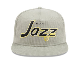 UTAH JAZZ New Era The Golfer Corduroy 9FIFTY Snapback Hat - Gray