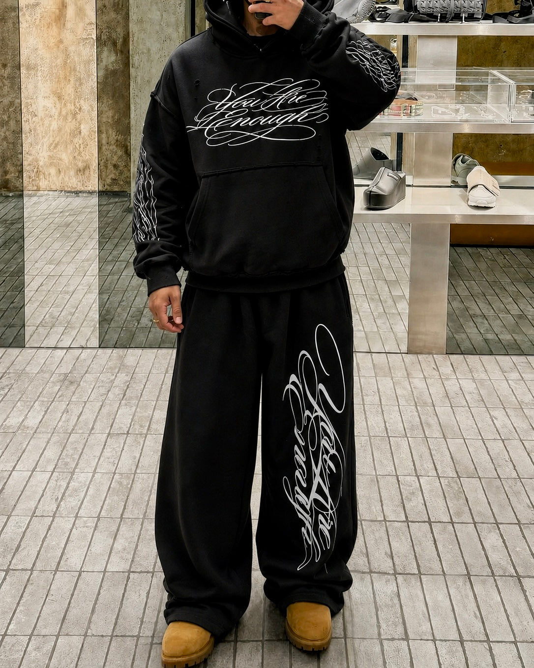 Calligraphy Hoodie - Black