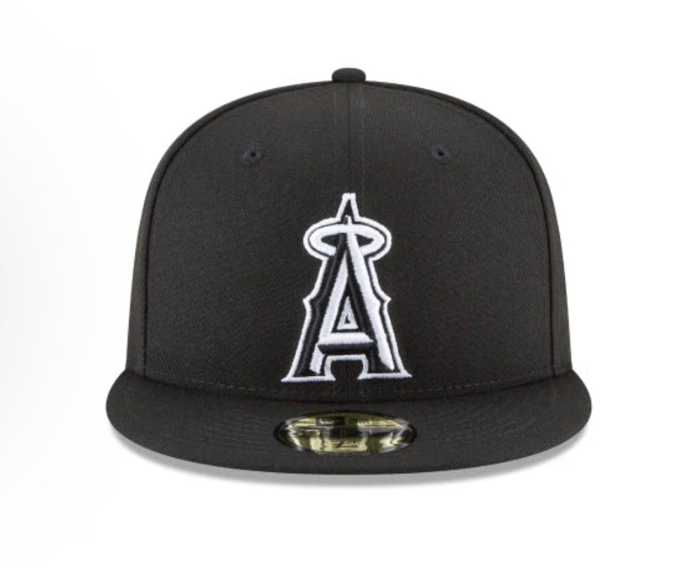 LOS ANGELES ANGELS SIDEPATCH 2010 ALL-STAR GAME 59FIFTY FITTED HAT - BLACK/ WHITE