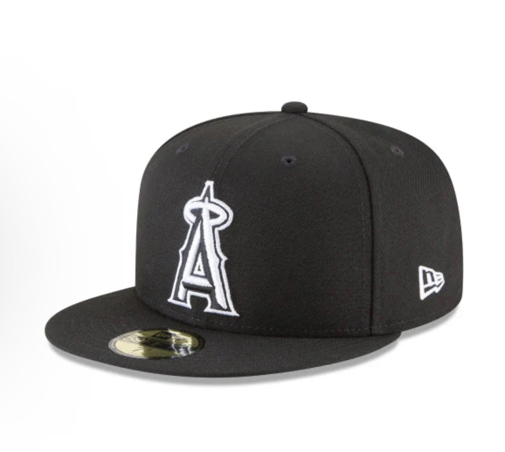 LOS ANGELES ANGELS SIDEPATCH 2010 ALL-STAR GAME 59FIFTY FITTED HAT - BLACK/ WHITE