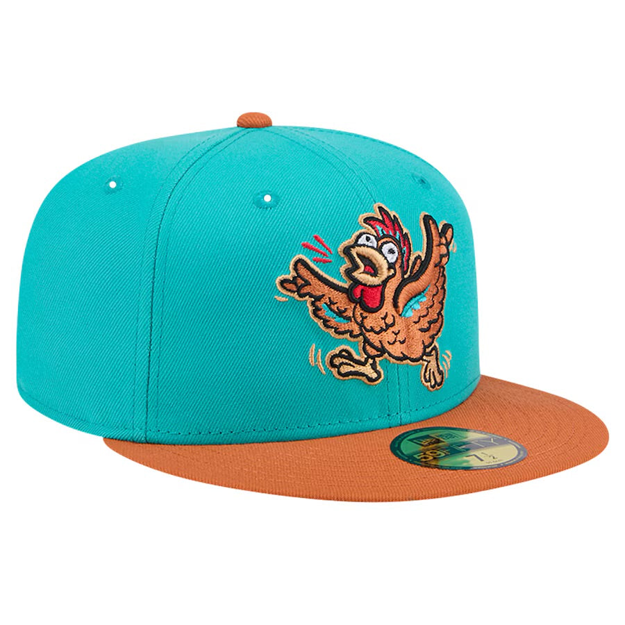 Winston-Salem Dash New Era Theme Night Hype Hens 59FIFTY Fitted Hat - Turquoise