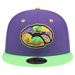 Biloxi Shuckers New Era Theme Night King Cakes 59FIFTY Fitted Hat - Purple