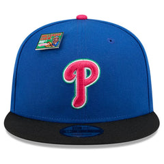 Men's Philadelphia Phillies New Era Royal/Black Watermelon Big League Chew Flavor Pack 9FIFTY Snapback Hat