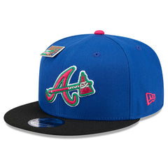 Men's Atlanta Braves New Era Royal/Black Watermelon Big League Chew Flavor Pack 9FIFTY Snapback Hat
