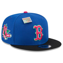 Men's Boston Red Sox New Era Royal/Black Watermelon Big League Chew Flavor Pack 9FIFTY Snapback Hat