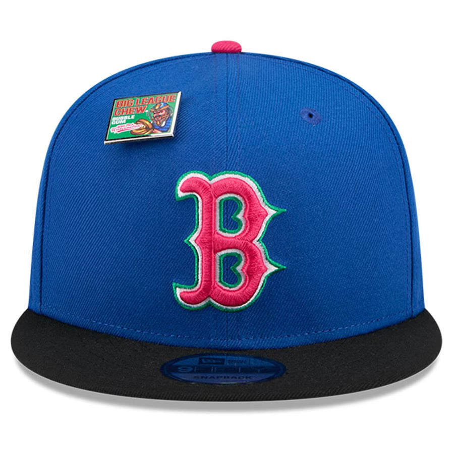 Men's Boston Red Sox New Era Royal/Black Watermelon Big League Chew Flavor Pack 9FIFTY Snapback Hat