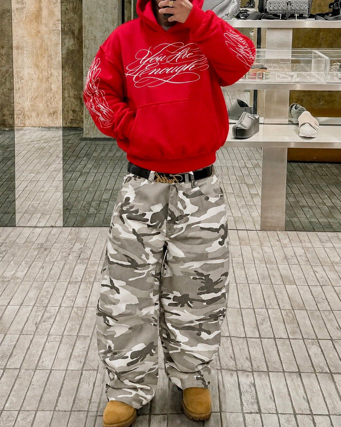 Calligraphy Hoodie - Red