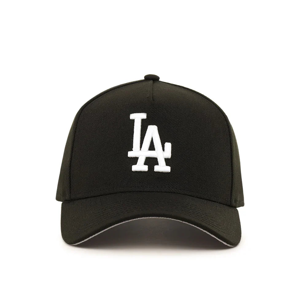 Los Angeles Dodgers Black On White 9Forty A-Frame Snapback