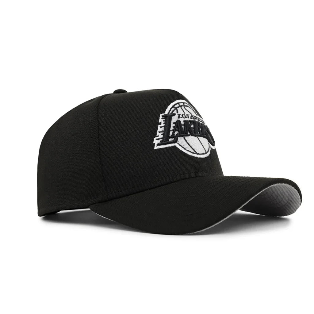 Los Angeles Lakers Black On White 9Fifty A-Frame Snapback