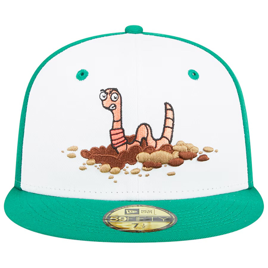 Men's Worcester Red Sox New Era White Theme Nights Wicked Worms of Worcester