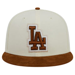 Los Angeles Dodgers New Era Chrome Corduroy Visor 59FIFTY Fitted Hat