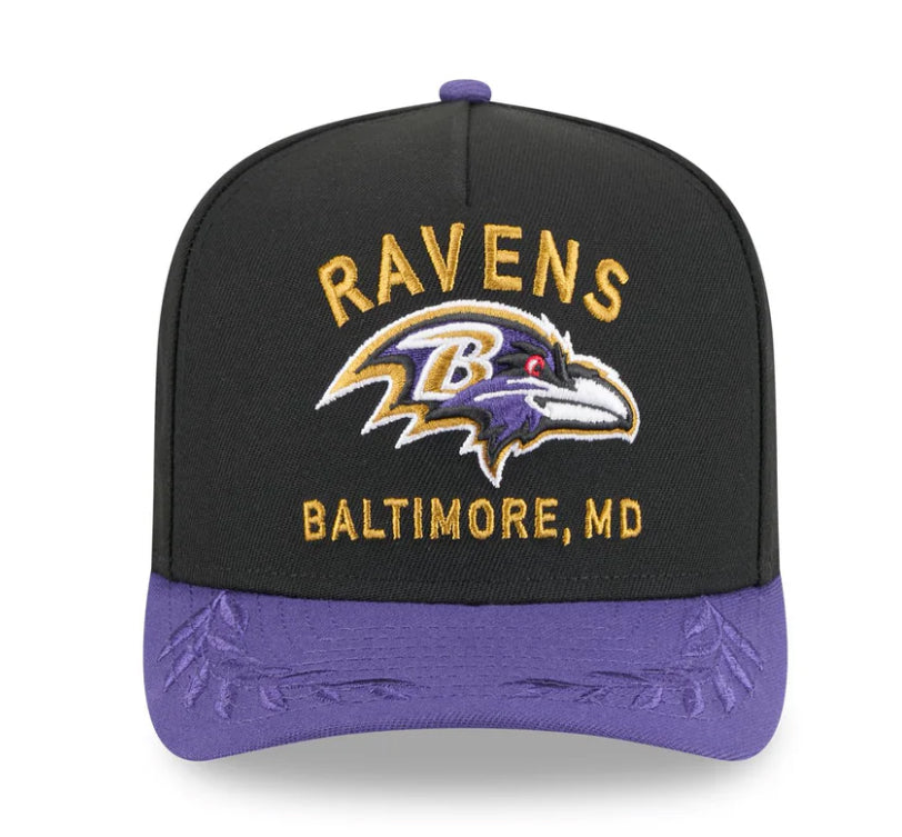 Baltimore Ravens 2025 Draft 9FIFTY A-Frame Snapback