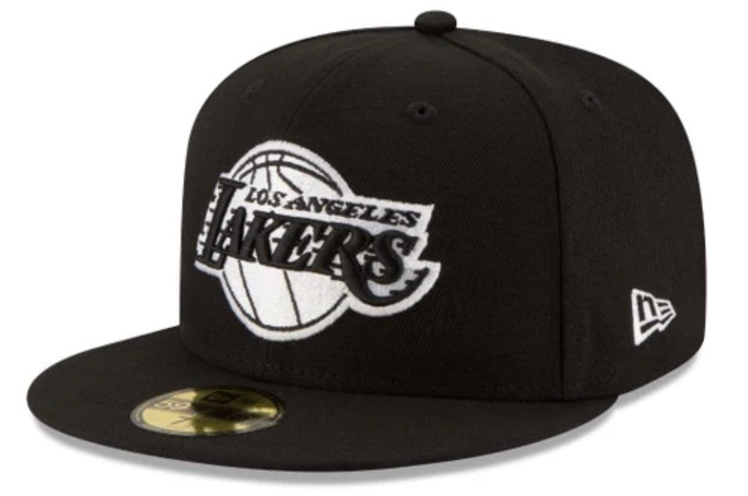 Men LA lakers Black & White 59FIFTY Fitted