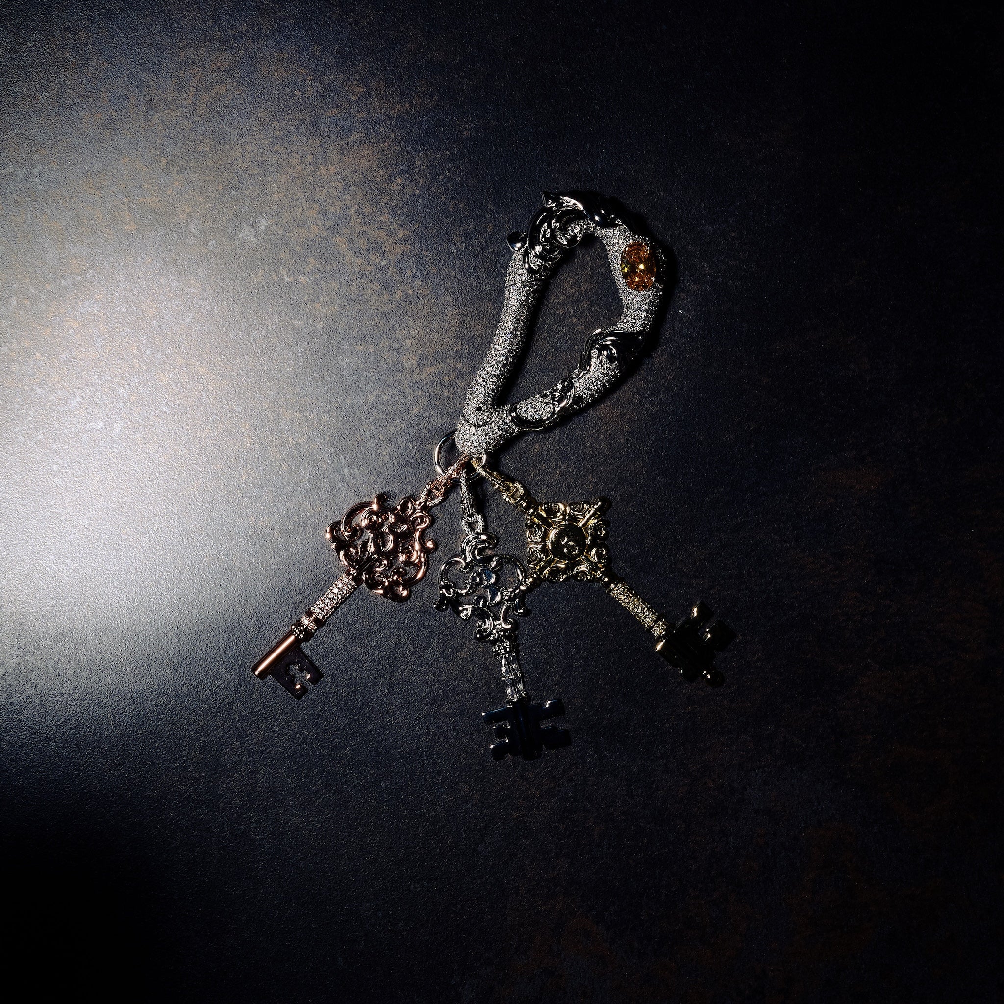 GLD X Bloody Osiris Iced Carabiner + Key Clip On Bundle