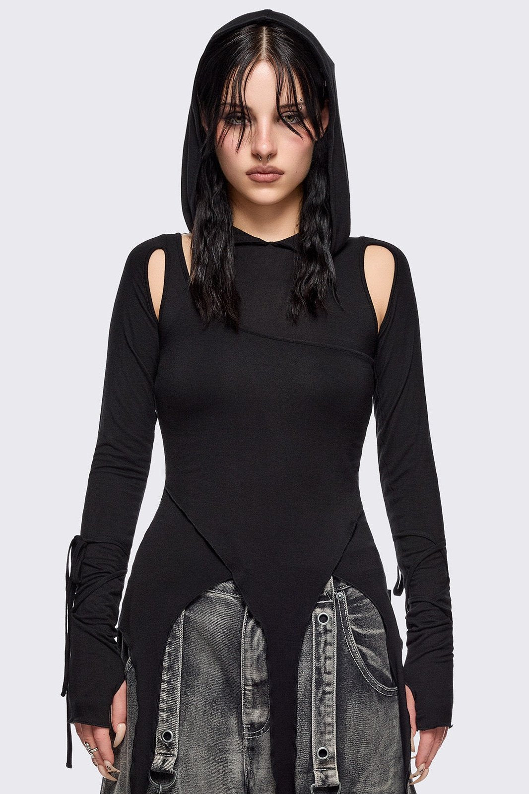 Klyx Cut-Out Hooded Top