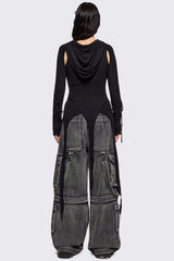 Klyx Cut-Out Hooded Top