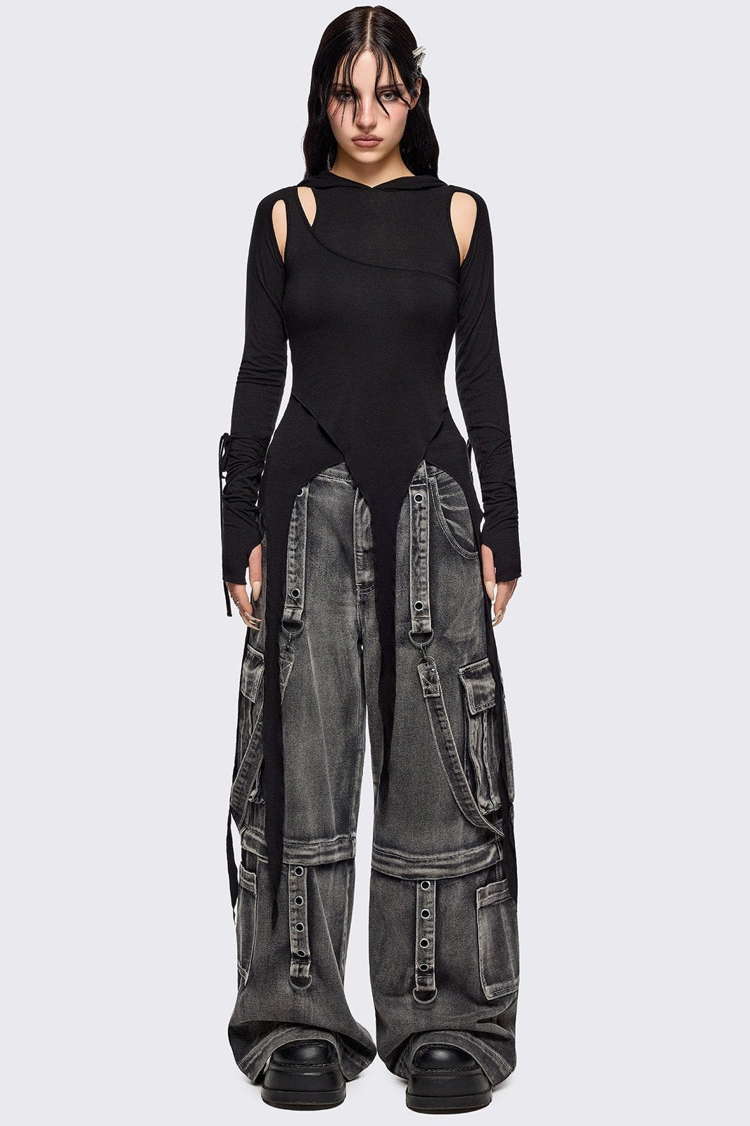 Klyx Cut-Out Hooded Top