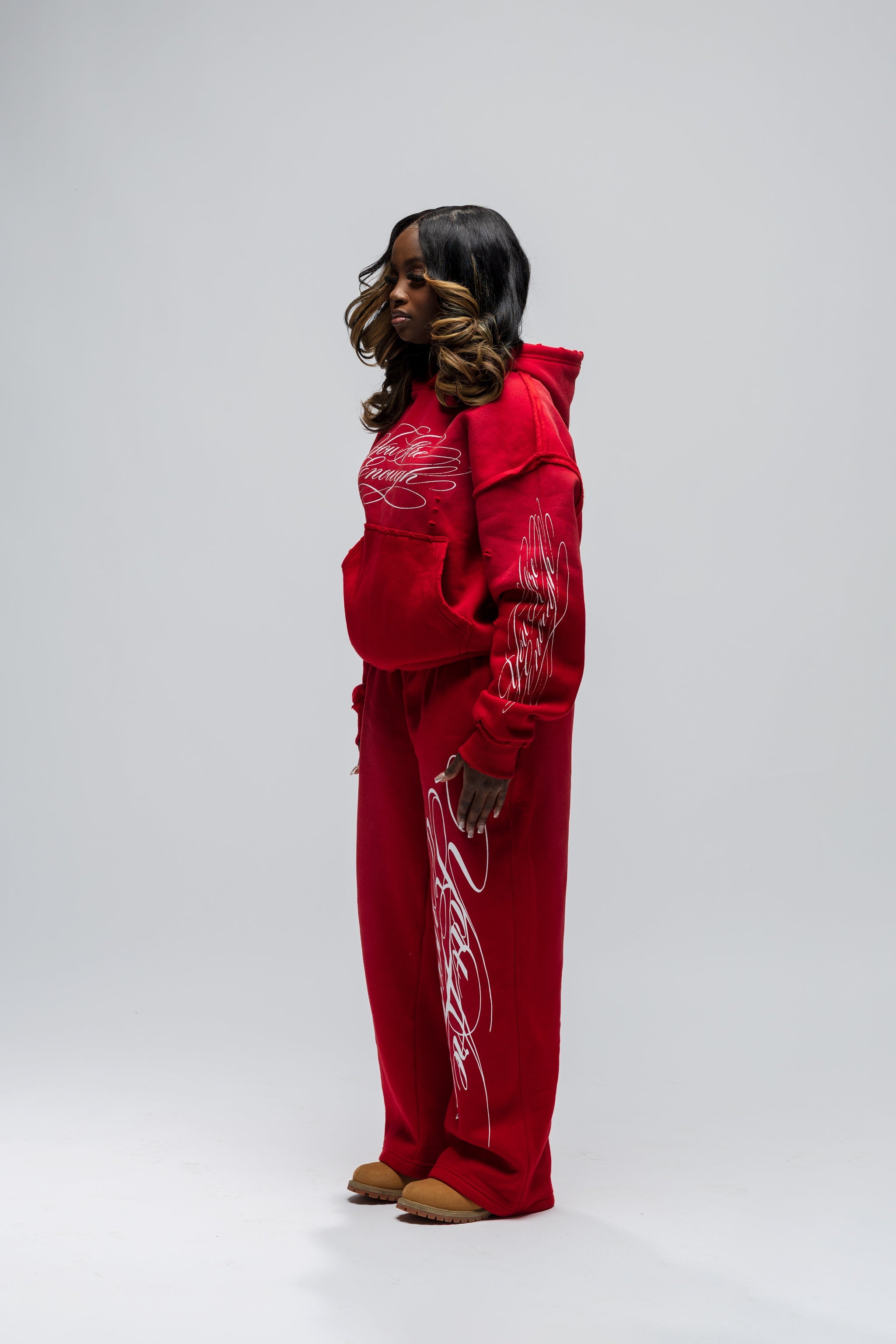 Calligraphy Hoodie - Red