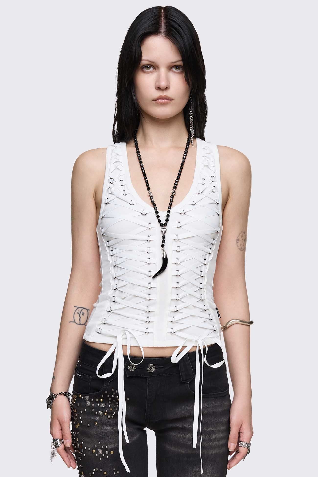Courtney Lace-Up Top