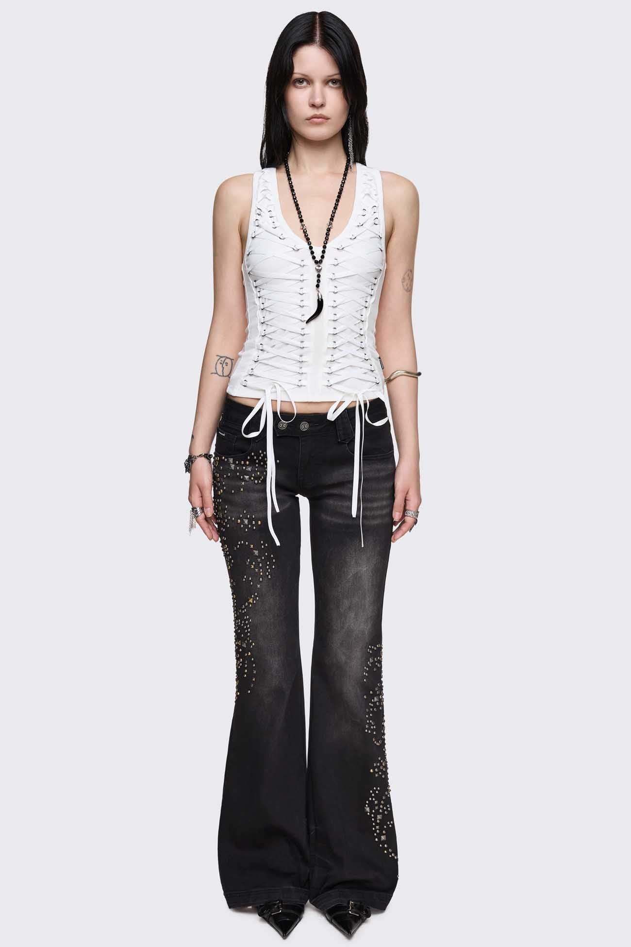 Courtney Lace-Up Top