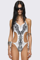 Deadly Bodies Graphic Studded Monokini