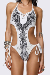 Deadly Bodies Graphic Studded Monokini