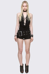 Gia Belted Mini Denim Shorts