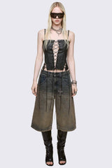 Jessie Vegan Leather Corset Top