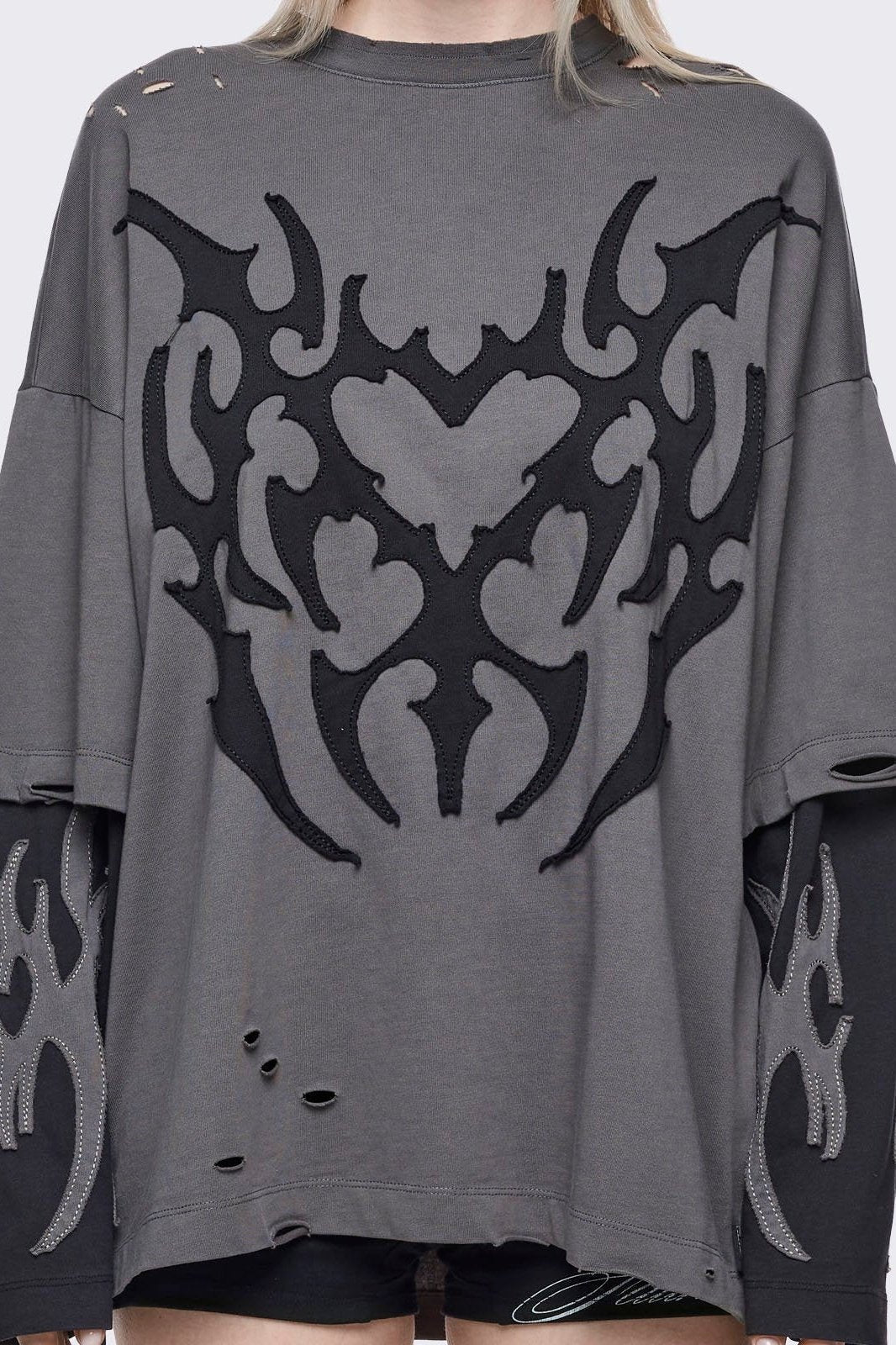 Luvx Grey Layered T-Shirt
