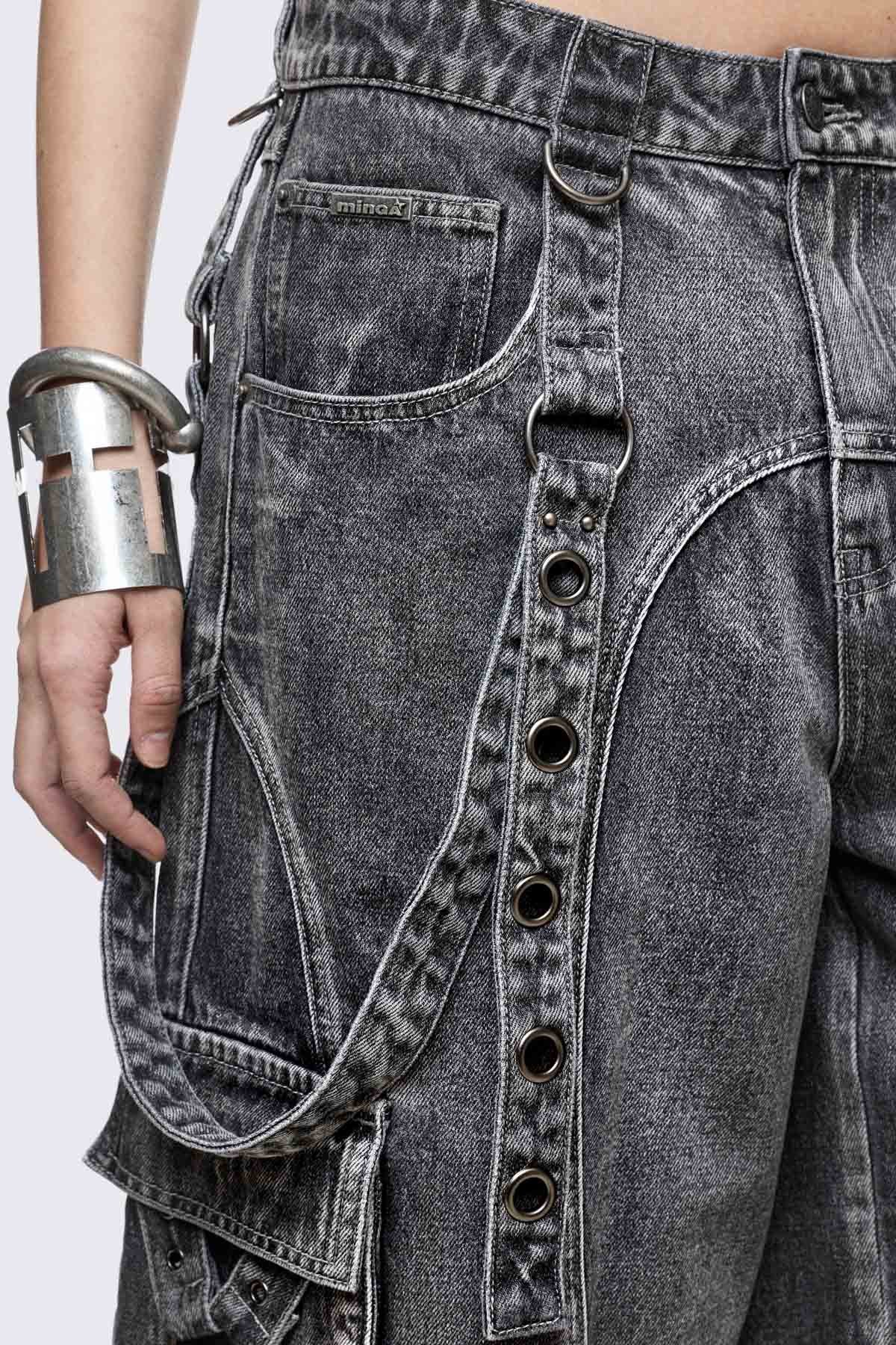 Trek Grey Washed Cargo Jorts