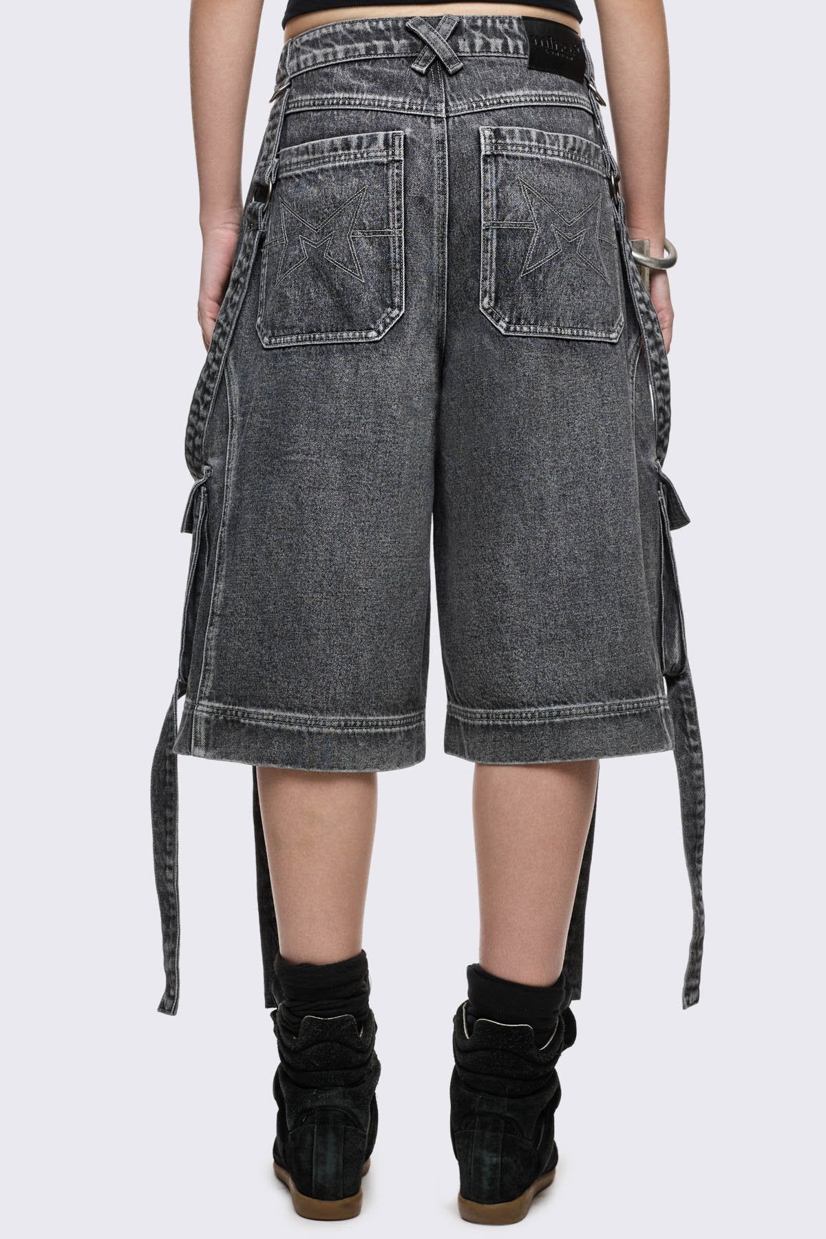 Trek Grey Washed Cargo Jorts