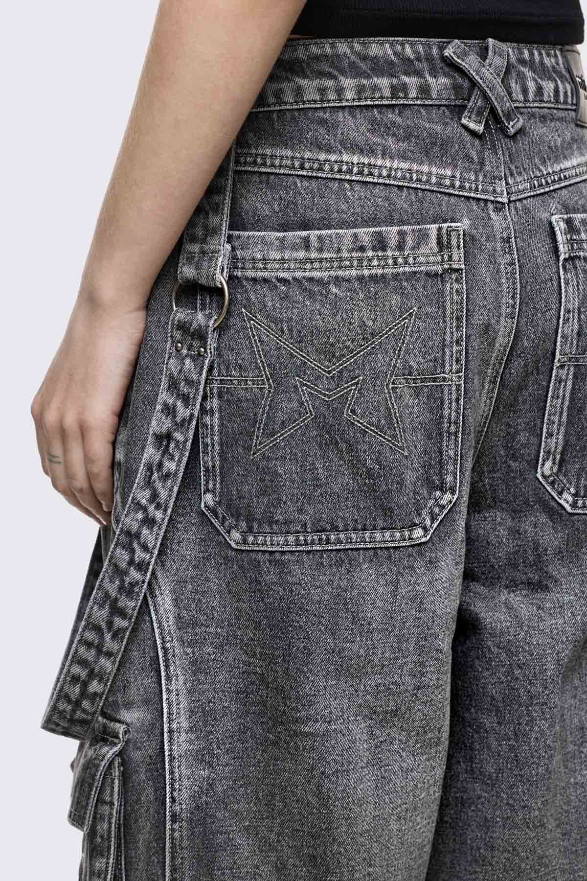 Trek Grey Washed Cargo Jorts