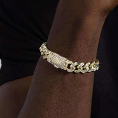Diamond Cuban Chain + Bracelet Bundle in Yellow Gold - 12mm